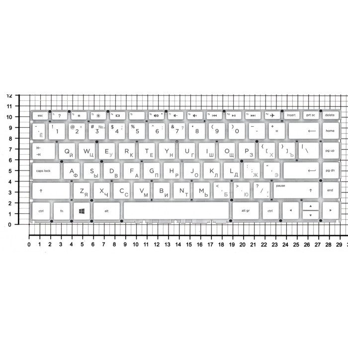 Клавиатура для HP 14-bp000 белая