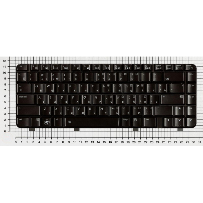 Клавиатура для HP Pavilion DV3-2000 DV3-2100 черная с подсветкой