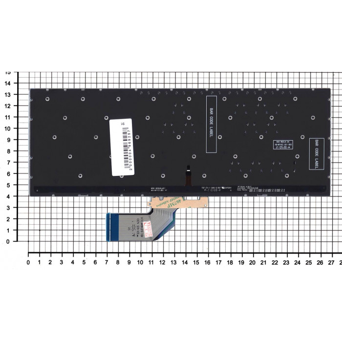 Клавиатура для Asus S13 S330FA серебристая с подсветкой