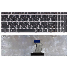 Клавиатура для Lenovo IdeaPad Z560 Z565 G570 G770 черная с бронзовой рамкой
