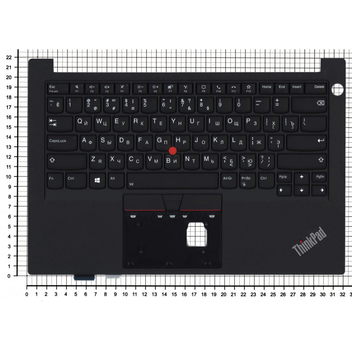 Клавиатура для Lenovo Thinkpad E14 gen 2 топкейс v.2