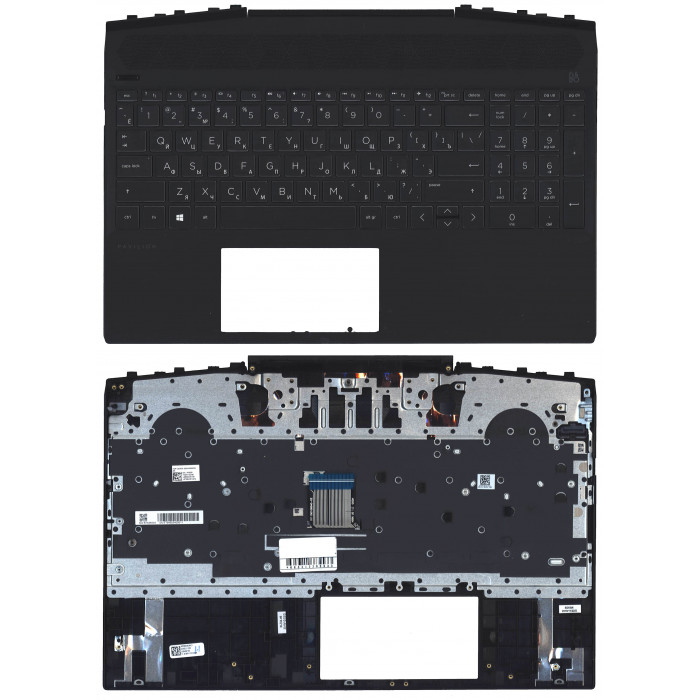 Клавиатура для HP Pavilion Gaming 15-DK Черный топкейс