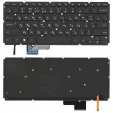 Клавиатура для Dell XPS 14R черная без рамки с подсветкой