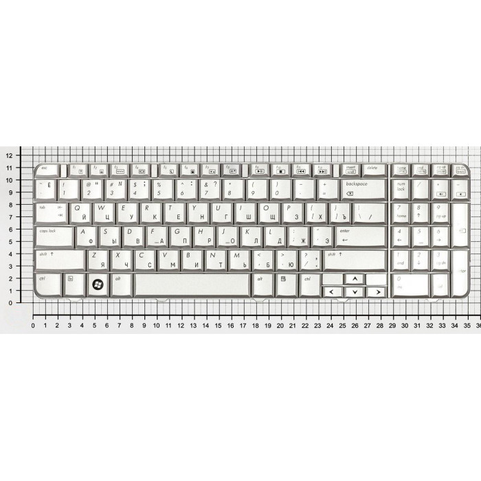 Клавиатура для HP Compaq Presario CQ60, Pavilion G60 серебристая