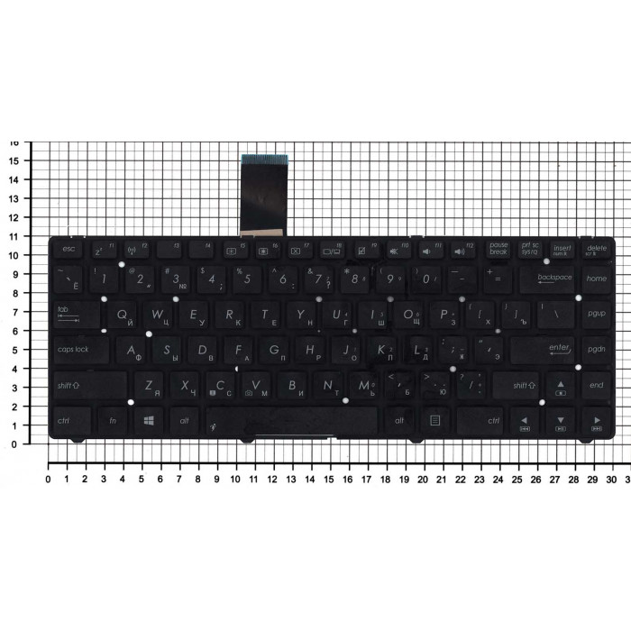 Клавиатура для Asus K45A K45DE K45V K45V черная без рамки