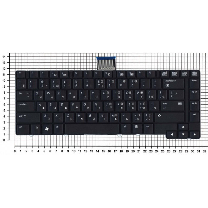 Клавиатура для HP Elitebook 6930 6930p черная без Track Point