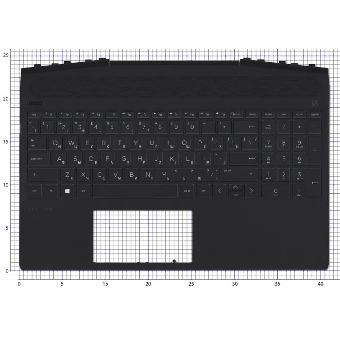 Клавиатура для HP Pavilion Gaming 15-DK Черный топкейс