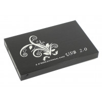 Бокс для жесткого диска 2,5" алюминиевый USB 2.0 DM-2512 черный