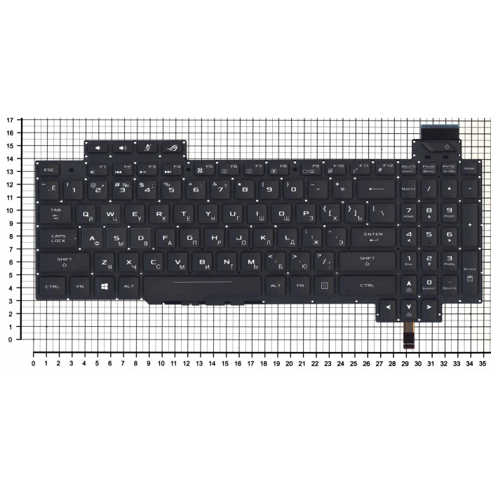 Клавиатура для Asus ROG Strix GL503 GL503V GL503VD c белой подсветкой