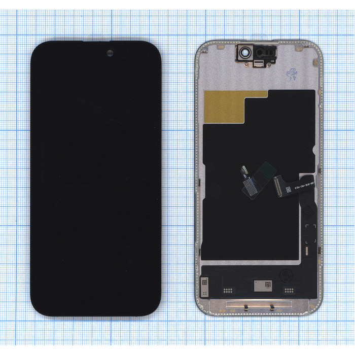 Дисплей (модуль) для Apple iPhone 15 Pro в сборе с тачскрином черный (Soft Oled)