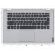 Клавиатура для Lenovo Ideapad C340-14 топкейс серебристый