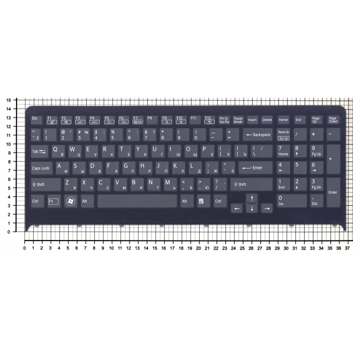 Клавиатура для Sony Vaio VPC-F219fc черная с подсветкой с черной рамкой