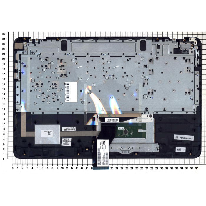 Клавиатура для HP 15-BC топкейс Зеленый шрифт