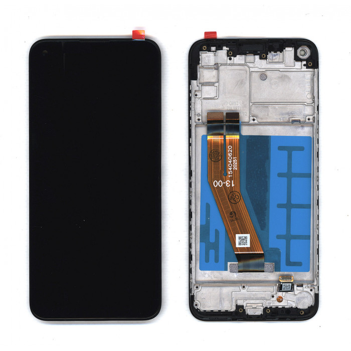 Дисплей (модуль) для Samsung Galaxy A11 SM-A115 в сборе с тачскрином и рамкой (N,G ver.) черный