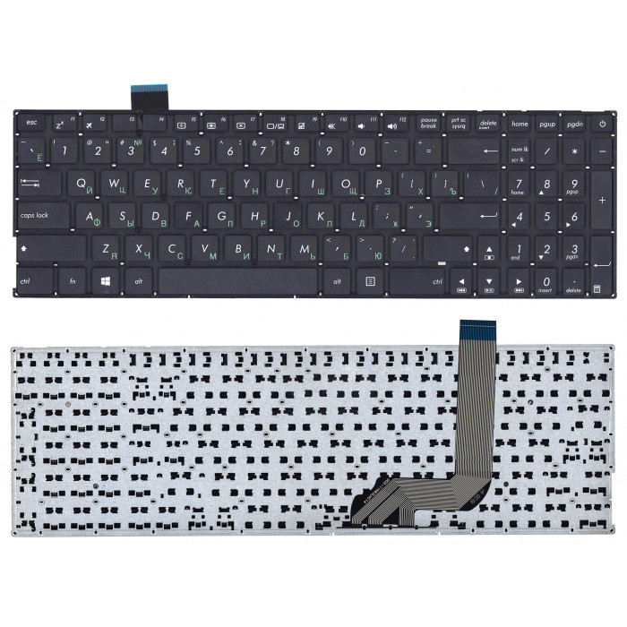 Клавиатура для Asus X542 A542 K542 черная без рамки