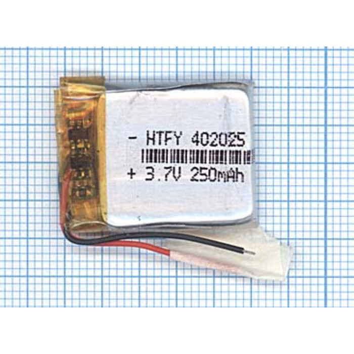 Аккумулятор Li-Pol (батарея) 4*20*25мм 2pin 3.7V/250mAh