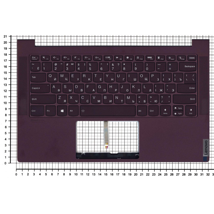 Клавиатура для Lenovo Yoga Slim 7-14ARE05 топкейс фиолетовый