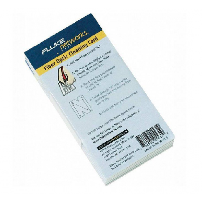 Средство очистки оптоволоконных разъёмов Fluke Networks NFC-CARDS-5PK, 5 шт