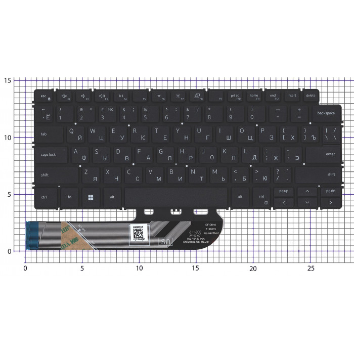 Клавиатура для ноутбука Dell 14-5390 черная