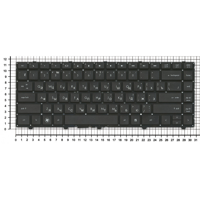 Клавиатура для HP ProBook 4341S 4340S черная без рамки