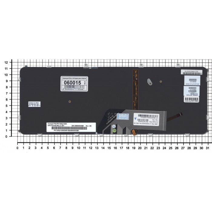 Клавиатура для HP Envy 4-1000 Envy 6-1000 черная с серебристой рамкой и подсветкой
