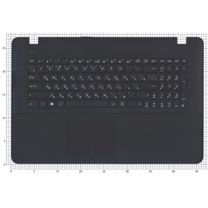 Клавиатура для ноутбука Asus X751 топкейс черный