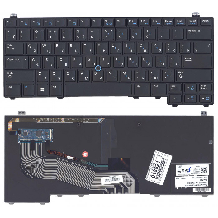 Клавиатура для Dell latitude E5440 черная с указателем