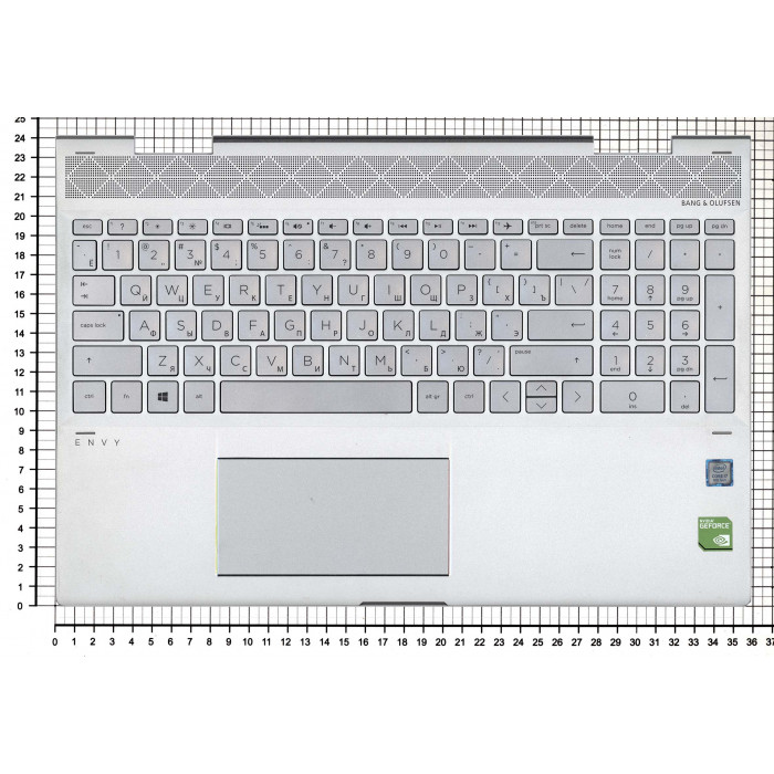 топкейс серебристый для HP Envy 15-cn 15-cp 