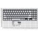 Клавиатура для Asus UX561UA Q505UA серебристая без рамки, с подсветкой
