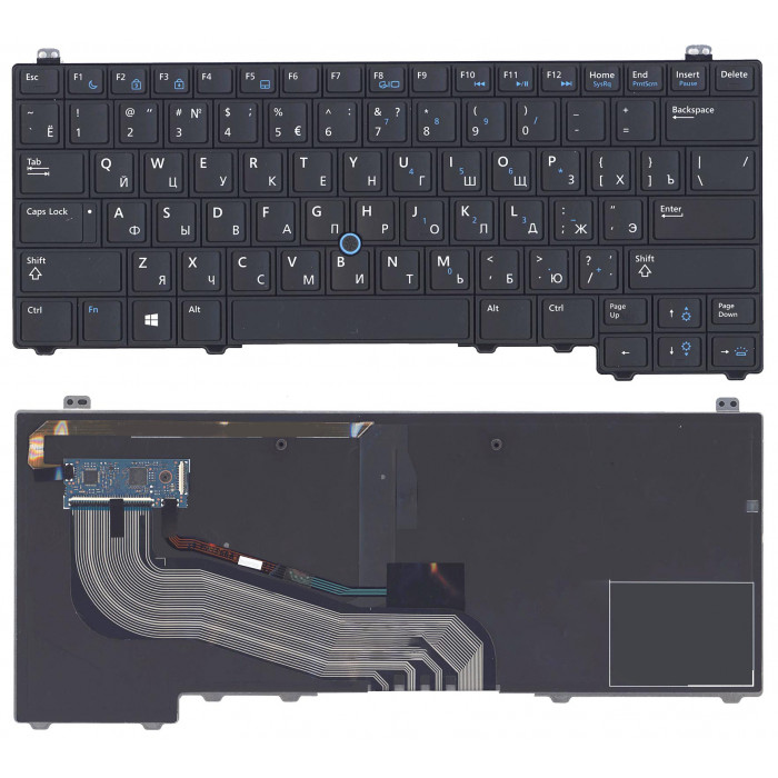 Клавиатура для Dell latitude E5440 черная с указателем