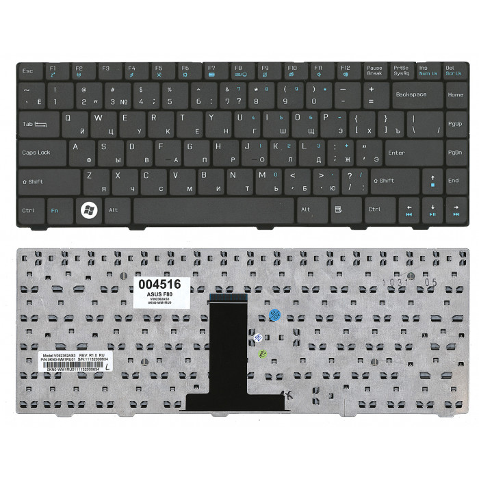 Клавиатура для Asus F80 черная