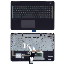 Клавиатура для HP 15-BC топкейс Зеленый шрифт