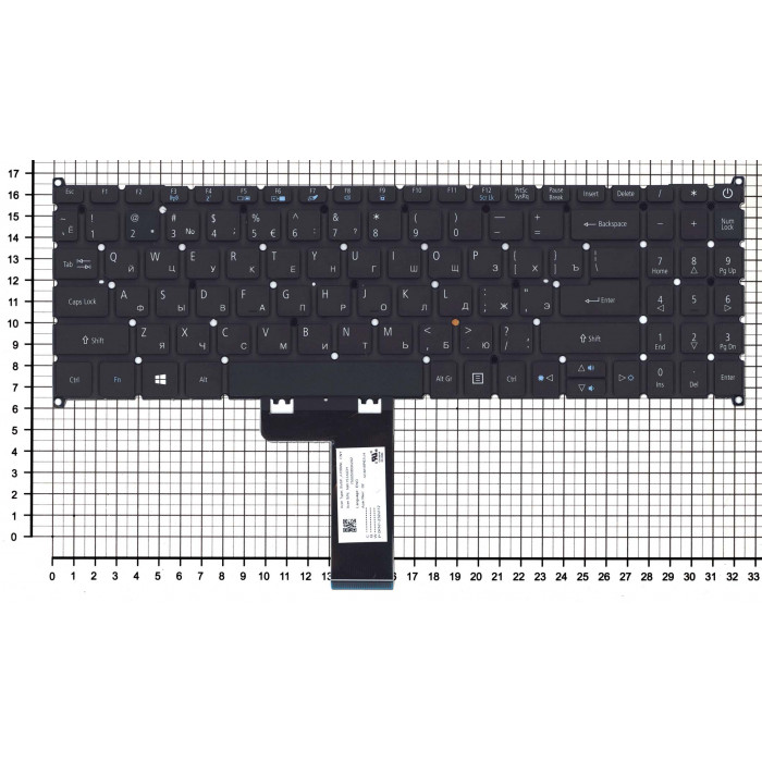 Клавиатура для Acer Swift 3 SF315-51 черная с подсветкой