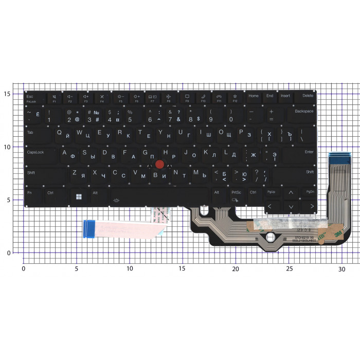 Клавиатура для ноутбука Lenovo ThinkPad T14s Gen 3/4 черная с подсветкой