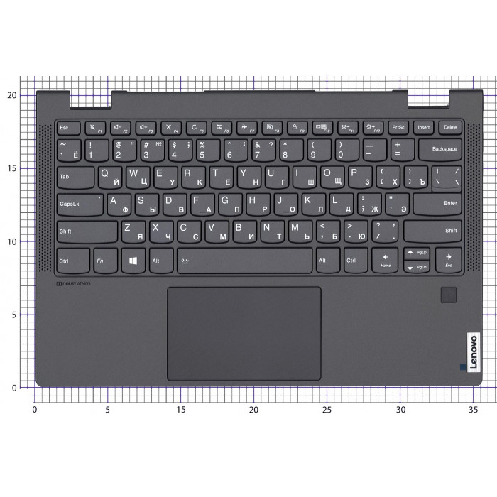 Клавиатура для ноутбука Lenovo Yoga C640-13IML топкейс