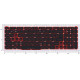 Клавиатура для ноутбука Acer Nitro 5 AN515-54 черная с красной подсветкой (красная подложка)