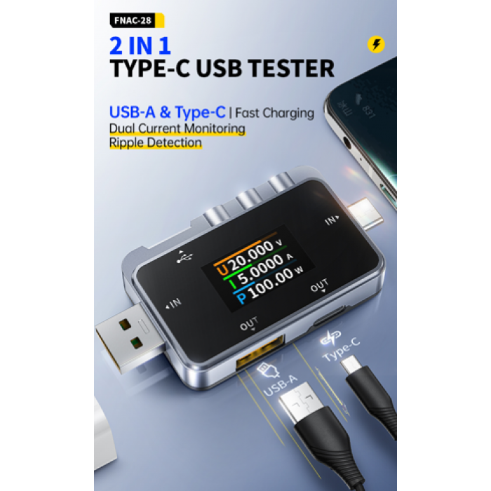 USB-тестер FNIRSI-FNAC28