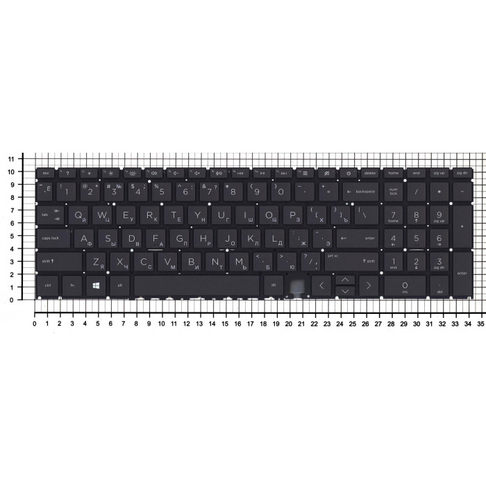 Клавиатура для HP Envy 15-ED 17-CG черная с подсветкой