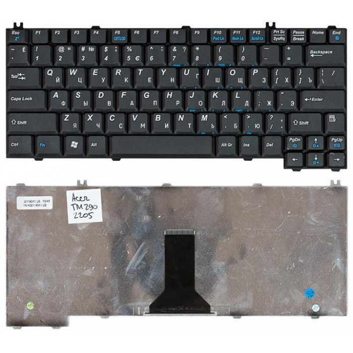 Клавиатура для Acer TravelMate 290 3950 4050 Aspire 2000 2010 2020 Extensa 2350 черная