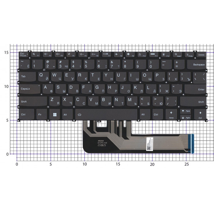 Клавиатура для ноутбука Lenovo IdeaPad Pro 5 14APH8 черная