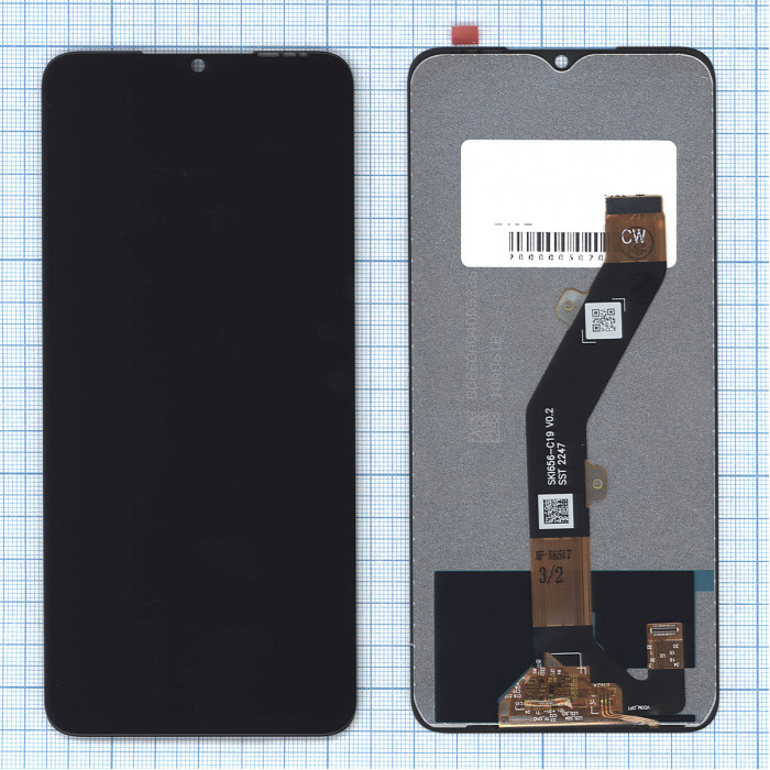 Дисплей (модуль) для Infinix Hot 30i (X669D) в сборе с тачскрином черный