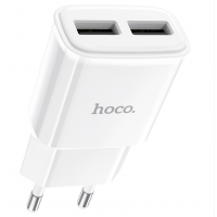 Блок питания (сетевой адаптер) HOCO C88A Star два порта USB, 2.4A, 10.8W белый