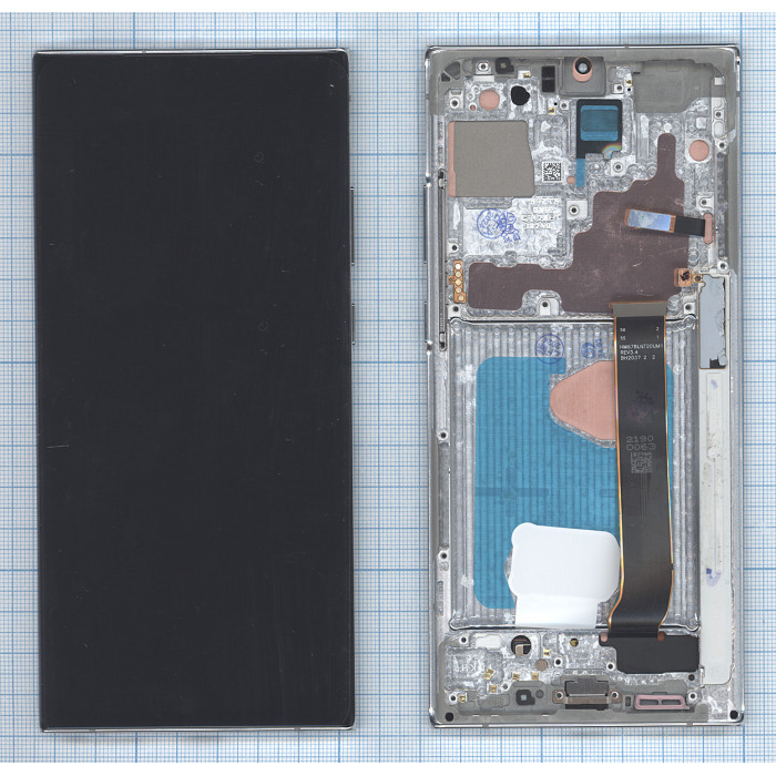 Дисплей для Samsung Galaxy Note 20 Ultra SM-N985F в сборе с тачскрином и рамкой OLED белый