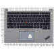 Клавиатура для Lenovo Thinkpad E14 топкейс серебро