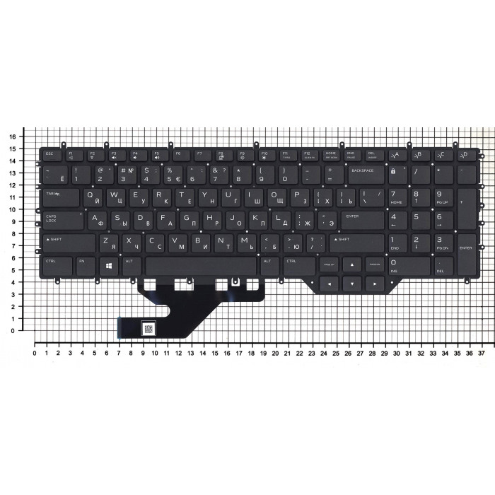 Клавиатура для Dell Alienware Area 51m R2, M17 R2, M17 R3 черная