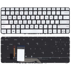 Клавиатура для HP Spectre X360 13-4000 серебристая с подсветкой