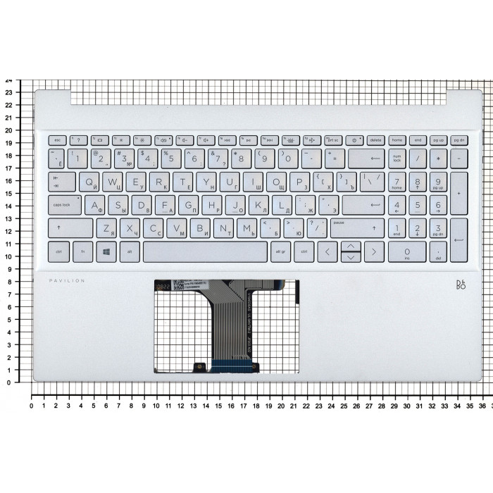Топ-панель для HP Pavilion 15-EG 15-EH топкейс Сереб