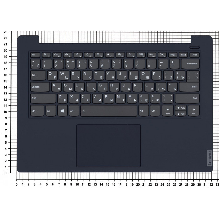Клавиатура для Lenovo IdeaPad S340-14IIL топкейс dark blue