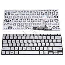 Клавиатура для ноутбука Asus X420 серебристая