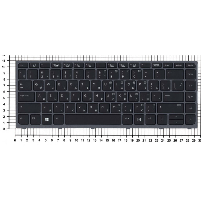 Клавиатура для HP ZBook Studio G3 черная с подсветкой